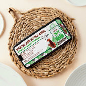 Mini Golf Ticket Pass Paare Kinderdusche Einladung