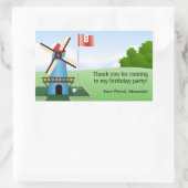 Mini Golf Windmill Party Sticker (Tasche)