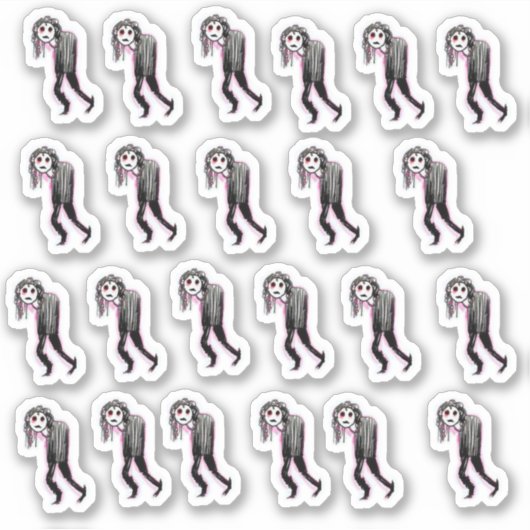 Mini Goths Custom-Cut Vinyl Stickers Aufkleber (Vorderseite)