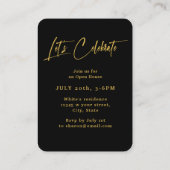 Mini Grad Cap Script Photo Graduation Invite Begleitkarte (Rückseite)