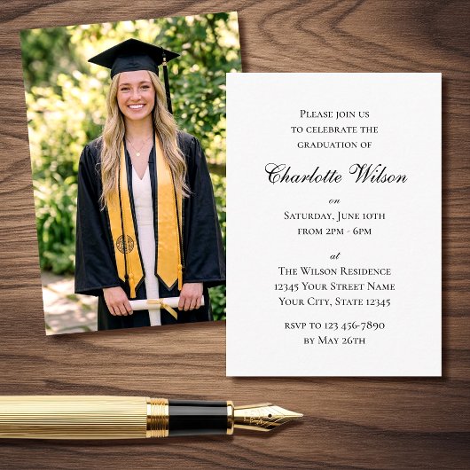 Mini Graduation Invitation Script Enclosure Card Begleitkarte