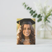 Mini Graduation Photo QR Code Website  Begleitkarte (Stehend Vorderseite)