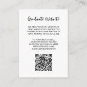 Mini Graduation Photo QR Code Website  Begleitkarte (Rückseite)