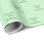 Mini-Graue Namensskript Geschenkpapier (Rolleneckpunkt)