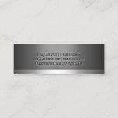 Mini Gray Metal DJ Music Business Card Visitenkarte (Rückseite)