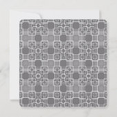 Mini Gray Trendy Geometric Typografy Wedding Einladung (Rückseite)
