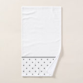 Mini Gray Watercolor Polka Dots Badhandtuch Set (Handtuch)