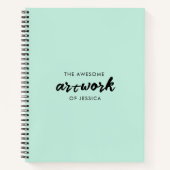 Mini Green Artist Sketchbook Notebook Notizblock (Vorderseite)