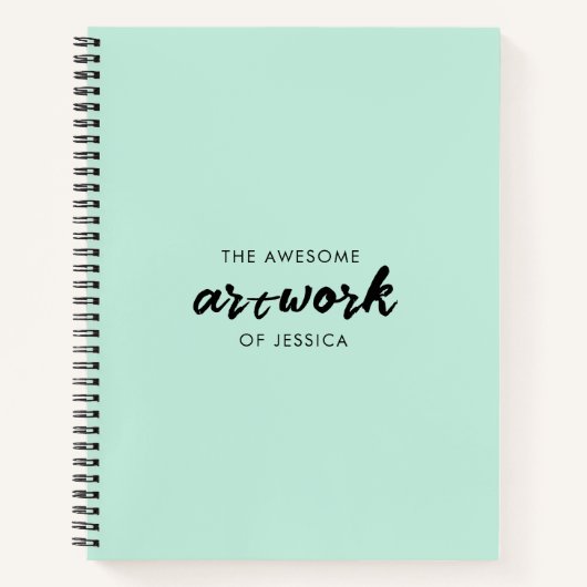 Mini Green Artist Sketchbook Notebook Notizblock (Vorderseite)