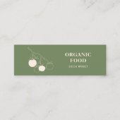Mini Green Bio Food | Moderner Markt für Bauern Mini Visitenkarte (Vorderseite)