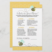 Mini Green Bumble Bee Baby Dusche Handyspiel (Vorne/Hinten)