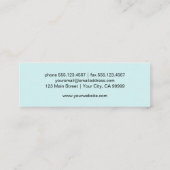 Mini Green Butterfly Logo Mini Visitenkarte (Rückseite)