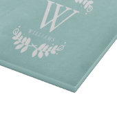 Mini Green Family Monogram Schneidebrett (Ecke)