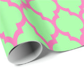 Mini Green Hot Pink Marokkanisch #4 Geschenkpapier (Rolleneckpunkt)