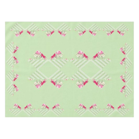 Mini Green Imitats Patchwork Tablecloth Tischdecke (Vorderseite (Horizontal))