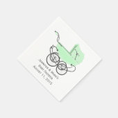 Mini Green Pram Custom Baby Duschpapier Napkins Serviette (Ecke)