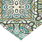 Mini Green Türkise Angesagt Bohemisch Bali Art Mot Kurzer Tischläufer (Ecke)