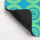 Mini Green Turquoise Circles Modernes Muster Mousepad (Ecke)