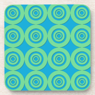 Mini Green Turquoise Circles Modernes Muster Untersetzer