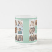 Mini Green Unique Foto Collage Custom Monogram Mattglastasse (Mittel)