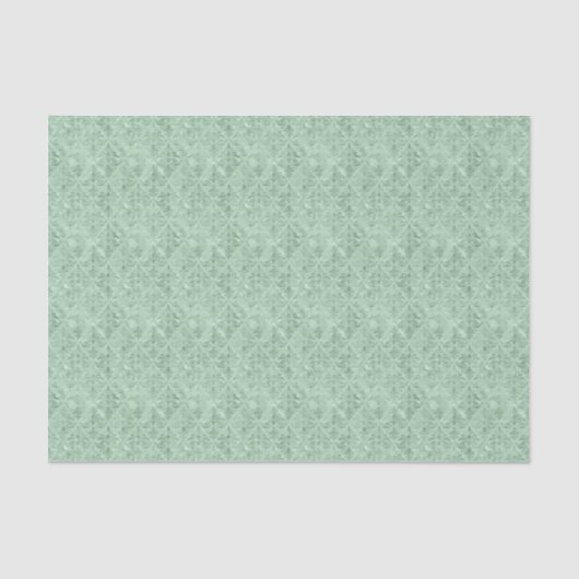 Mini Green Viktorianisch Style Damask Luxusdekoupa Seidenpapier (Vorderseite)