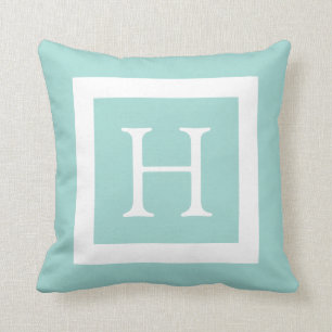 Mini-Green-White-Custom-Monogramm Kissen