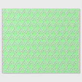 Mini Green White XL marokkanisches Quatrefolie #7D Geschenkpapier (Flach)