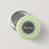 Mini Green Zickzack Monogram Button (Vorne & Hinten)