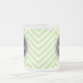 Mini Green Zickzack Monogram Mattglastasse (Mittel)