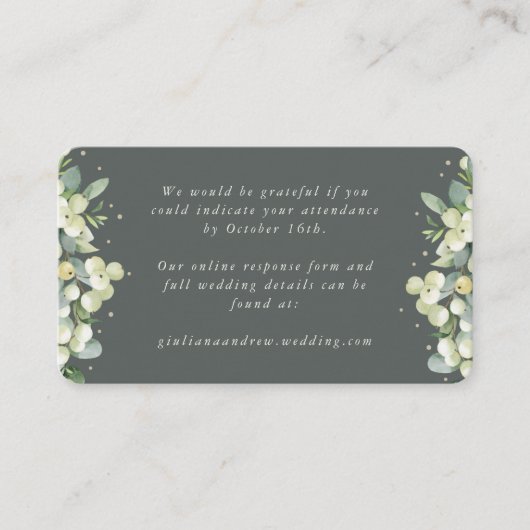 Mini Grey Green Snowberry+Eucalyptus Online UAWG Begleitkarte (Vorderseite)