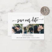 Mini Größe 3 Foto Moderne Hochzeit speichern das D Mitteilungskarte (Vorderseite/Rückseite Beispiel)