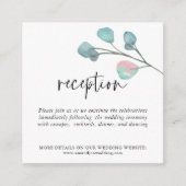 MINI-GRÖSSE Eukalyptus-Hochzeitsempfang Begleitkarte (Vorderseite)