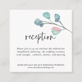 MINI-GRÖSSE Eukalyptus-Hochzeitsempfang Begleitkarte