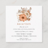 MINI-GRÖSSE Herbst Florals Hochzeitsempfehlung Det Begleitkarte (Vorderseite)