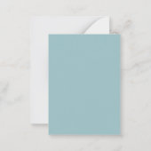 MINI-GRÖSSE Pastel Eukalyptus Wedding Save the Dat Mitteilungskarte (Rückseite)