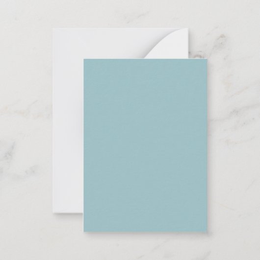 MINI-GRÖSSE Pastel Eukalyptus Wedding Save the Dat Mitteilungskarte (Rückseite)