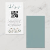 Mini Größe White Pumpkins QR Code Wedding RSVP Enc Begleitkarte (Vorne/Hinten)