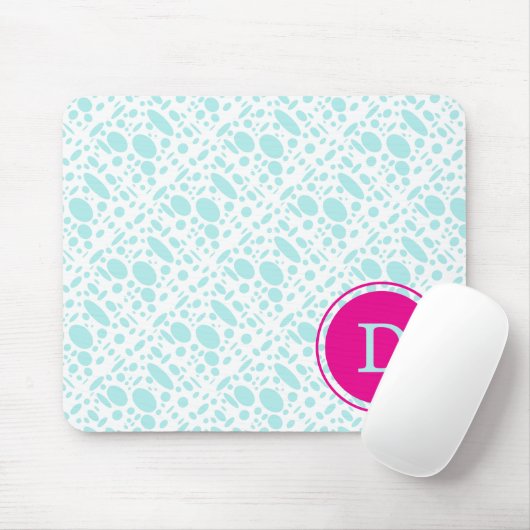 Mini-Grün- und rosa-Monogramm Mousepad (Mit Mouse)