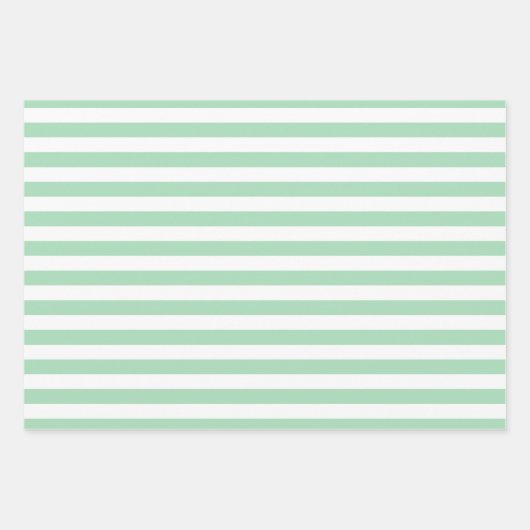 Mini-Grün-Weißes Foto Collage Monogramm Geschenkpapier Set (Vorderseite 3)