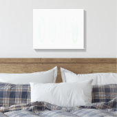 Mini grüne Aquarelltafeln Canvas drucken Leinwanddruck (Insitu (Schlafzimmer))