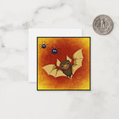 Mini Halloween Card Spike and Bats Mitteilungskarte (Vorderseite/Rückseite Beispiel)
