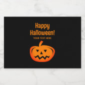 Mini-Halloween-Party für Schwarz und Orange Alkoholflaschenetikett (Einzelnes Label)