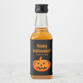 Mini-Halloween-Party für Schwarz und Orange Alkoholflaschenetikett (Vorderseite)