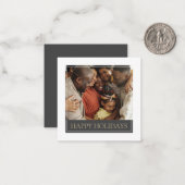 MINI Happy Holidays Foto Template Weihnachtskarte Mitteilungskarte (Vorderseite/Rückseite Beispiel)