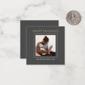 MINI Happy Holidays Foto Template Weihnachtskarte Mitteilungskarte (Vorderseite/Rückseite Beispiel)