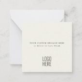 Mini Happy Holidays Modern Script Business Logo Mitteilungskarte (Rückseite)