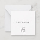 Mini Happy Holidays Modern Script Business Logo Mitteilungskarte (Rückseite)