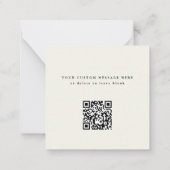 Mini Happy Holidays Modern Script Business QR Code Mitteilungskarte (Rückseite)