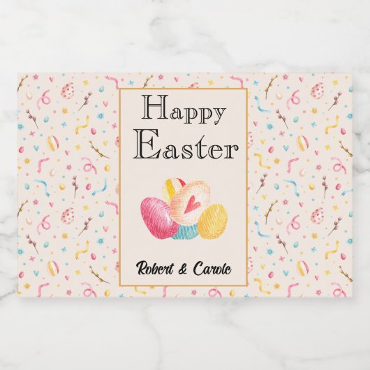 Mini Happy oder gesegnete Ostern (10) Mini Alkoholflaschenetikett (Einzelnes Label)