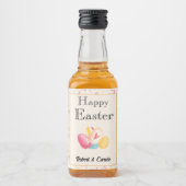 Mini Happy oder gesegnete Ostern (10) Mini Alkoholflaschenetikett (Vorderseite)